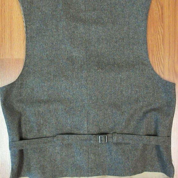 Sz 40 - ALLEN EDMONDS 100% WOOL TWEED VEST - Picture 5 of 6